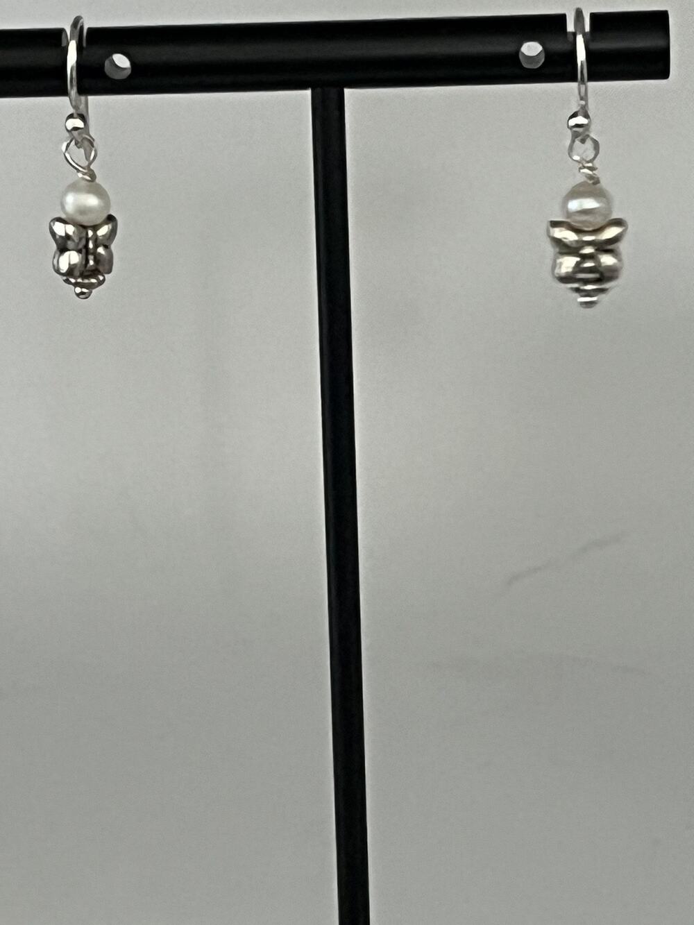 Nadine Leo Mississippi River Pearl Co Sterling Silver Pearl Earrings